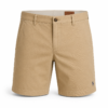 Beige chino shorts with slash pockets and clean tailored finish