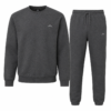 Charcoal grey sweatshirt and jogger set with tonal chest logo