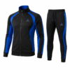 Black and blue tracksuit with zip through jacket and matching joggers
