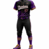 Phantoms purple and black sublimated baseball uniform on a full player mockup