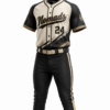 Nomads cream and black custom baseball uniform with pinstripe jersey and number 24