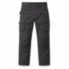 Dark grey heavy duty work trousers with cargo and knee pad pockets
